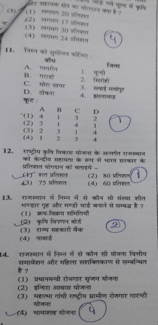RPSC LDC answer key 2016 for grade 2 re exam held on Oct 23