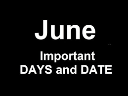 June Related Important Day And Date