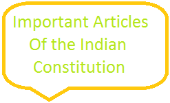 List of Parts And Major Famous Articles of Indian Constitution