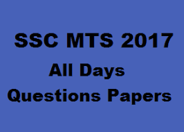 SSC CPO SI And SSC MTS Previous Papers Study Material 09-05-2017