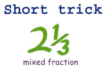 Fraction Shortcut Tricks with type and example