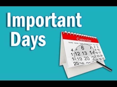 October Month Related important Day and famous Dates.