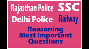 Reasoning Question For RRB, Rajasthan Police SI 30-04-2018