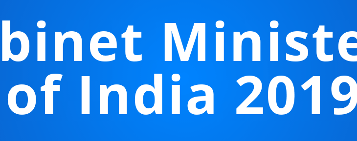 Important List of Cabinet Ministers of India 2019